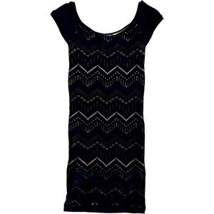 Bebe Stretch Overlay Bodycon Mini Dress Size P/S (XS/S)